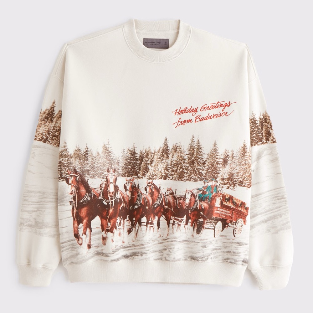 VIRAL Abercrombie & Fitch Budweiser Graphic Sweatshirt